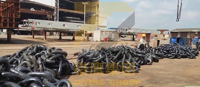 北京猎鹰集团2022年6月8日100吨102毫米船用锚链CCS 卸扣到上海指定船厂